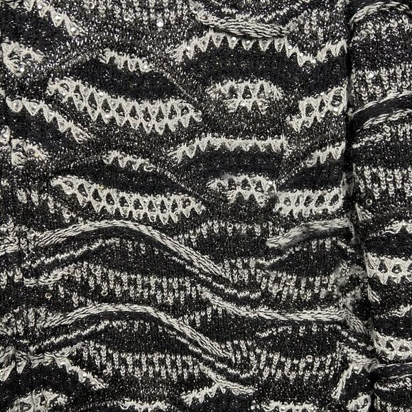 ST. JOHN Evening by Marie Gray Black White Rhinestones Embellished Jacket Size 4 - Picture 4 of 10